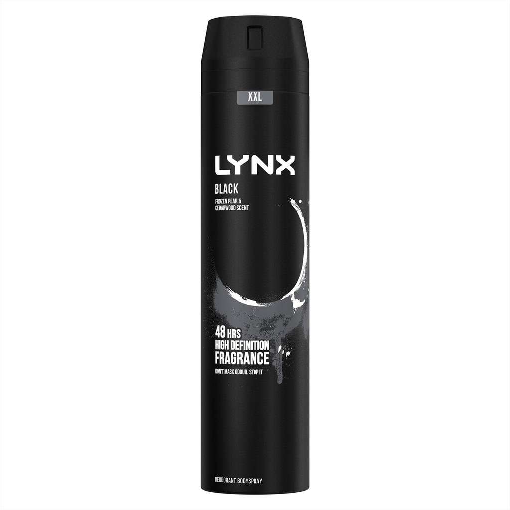 Lynx Deodorant Aerosol Bodyspray Xxl - Black / Excite / Gold - Anti-Perspirant Black / Ice Chill - 250ml - Member Price - Free C&C