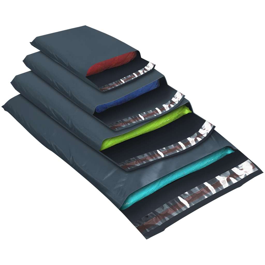 100x Grey Mailing Bags - Mixed Sizes, 100% Recyclable Parcel Bags, Self-Seal Postage Bags (£4.36 S&S)